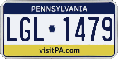 PA license plate LGL1479