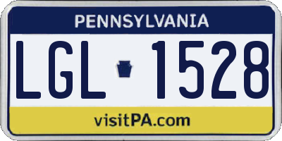 PA license plate LGL1528