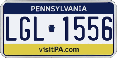 PA license plate LGL1556