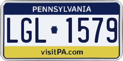 PA license plate LGL1579