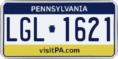 PA license plate LGL1621