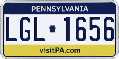 PA license plate LGL1656