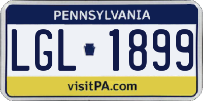 PA license plate LGL1899