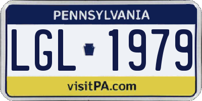 PA license plate LGL1979