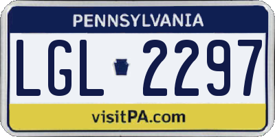 PA license plate LGL2297