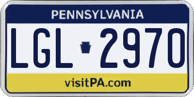 PA license plate LGL2970