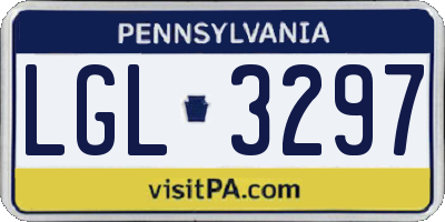 PA license plate LGL3297