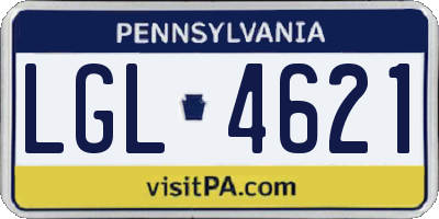 PA license plate LGL4621