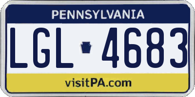 PA license plate LGL4683