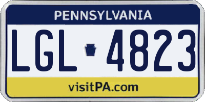 PA license plate LGL4823