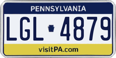 PA license plate LGL4879
