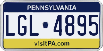 PA license plate LGL4895