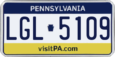 PA license plate LGL5109