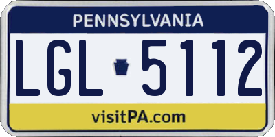 PA license plate LGL5112