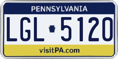 PA license plate LGL5120