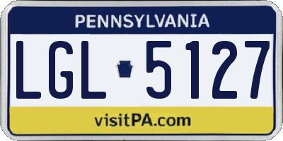 PA license plate LGL5127