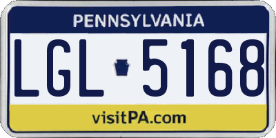 PA license plate LGL5168