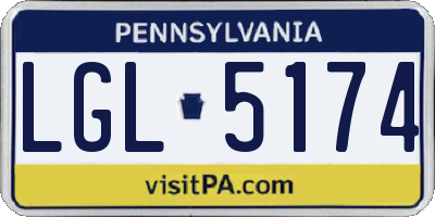 PA license plate LGL5174