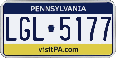 PA license plate LGL5177
