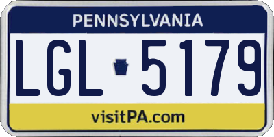PA license plate LGL5179