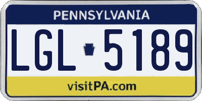PA license plate LGL5189