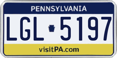 PA license plate LGL5197
