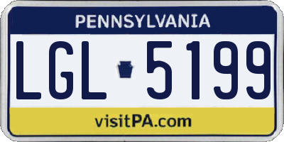 PA license plate LGL5199