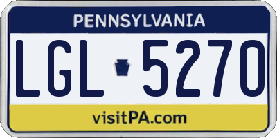 PA license plate LGL5270
