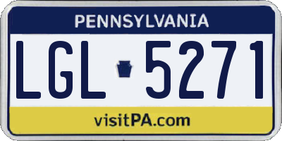 PA license plate LGL5271