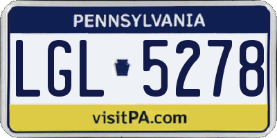 PA license plate LGL5278