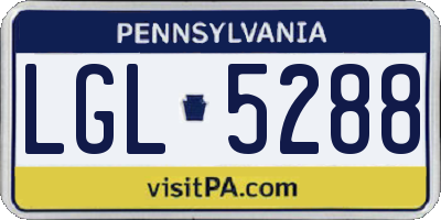 PA license plate LGL5288