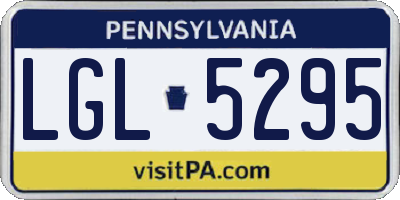 PA license plate LGL5295