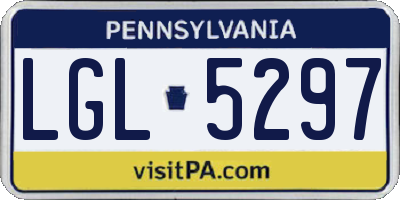 PA license plate LGL5297