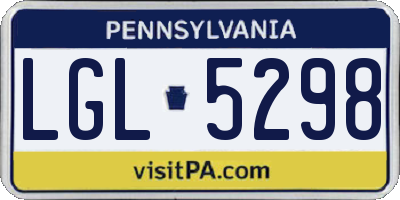PA license plate LGL5298