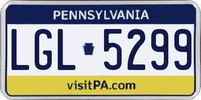 PA license plate LGL5299
