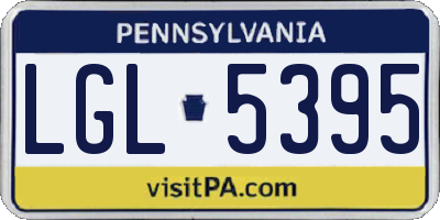 PA license plate LGL5395