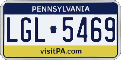 PA license plate LGL5469
