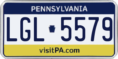 PA license plate LGL5579