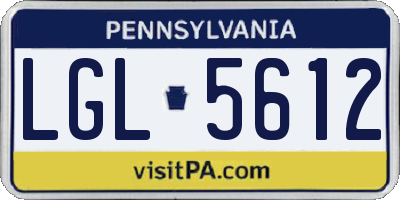 PA license plate LGL5612