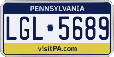 PA license plate LGL5689