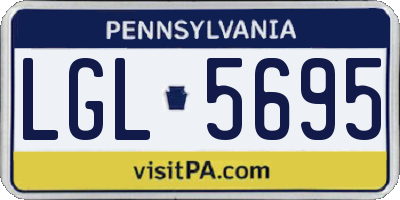 PA license plate LGL5695