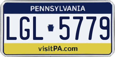 PA license plate LGL5779