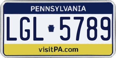 PA license plate LGL5789