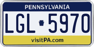 PA license plate LGL5970