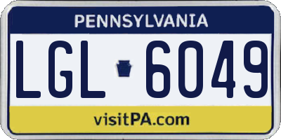 PA license plate LGL6049