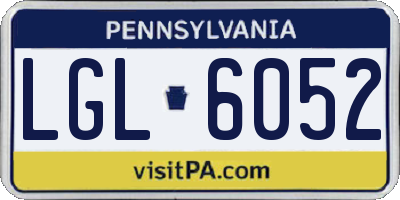 PA license plate LGL6052