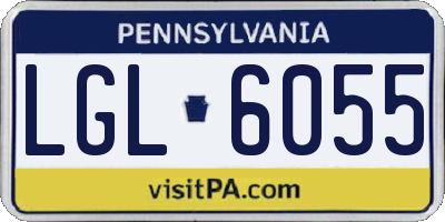 PA license plate LGL6055