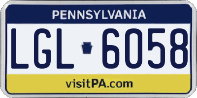 PA license plate LGL6058