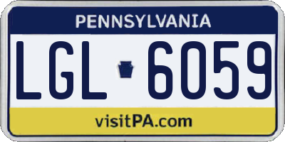 PA license plate LGL6059
