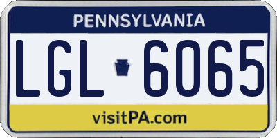 PA license plate LGL6065